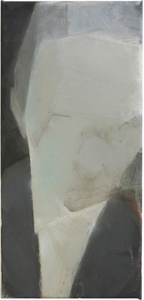 Kopf, 2024. Öl auf Leinwand, 18 x 40cm, Fotografien von Markus Fels (Simmozheim)